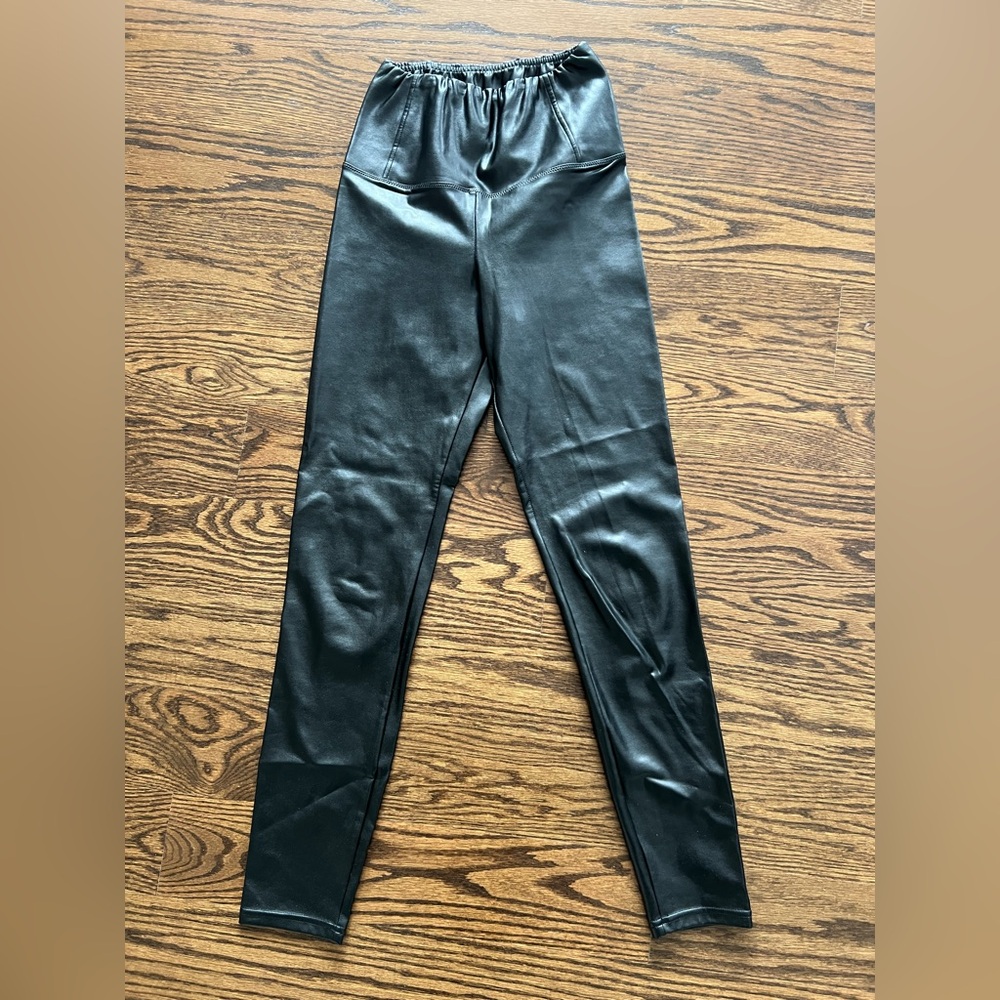 Wilfred Black Faux Leather Leggings